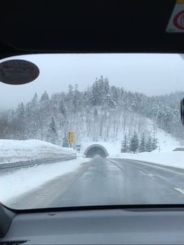 비에이 가는 도로