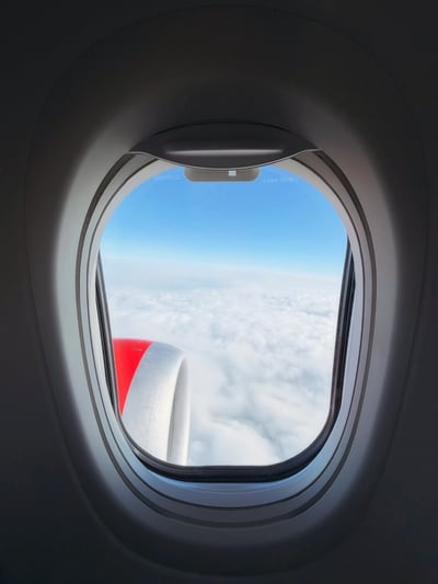 비행기 창밖 풍경