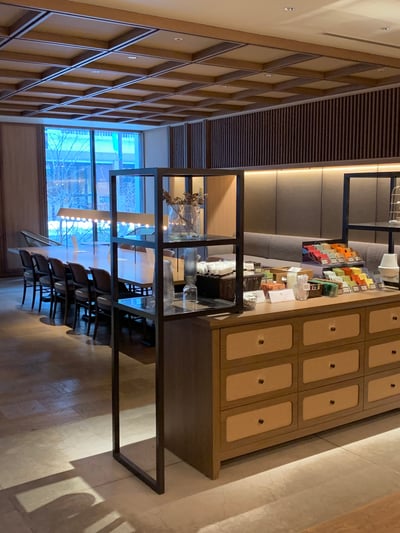 어메니티를 비치해둔 테이블